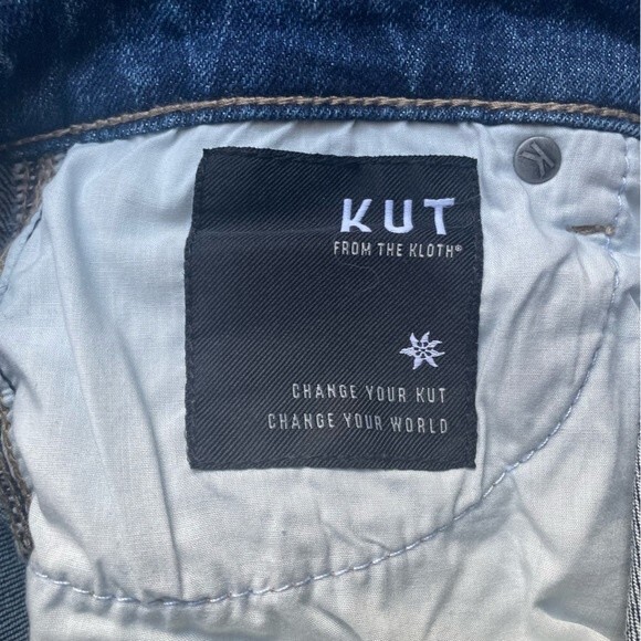Kut From The Kloth Jeans Annie Mid Rise Cropped Straight Leg Medium Wash Size 4 - Picture 9 of 10